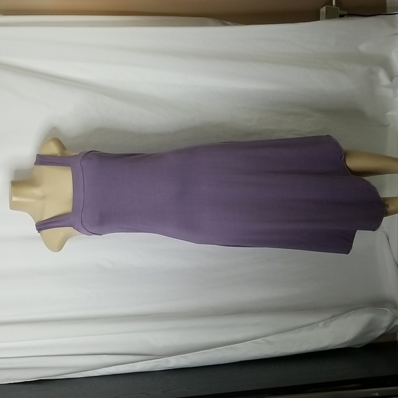BYRN WALKER ASYMMETRICAL TANK DRESS IN PURPLE SIZE SMALL - Picture 1 of 8